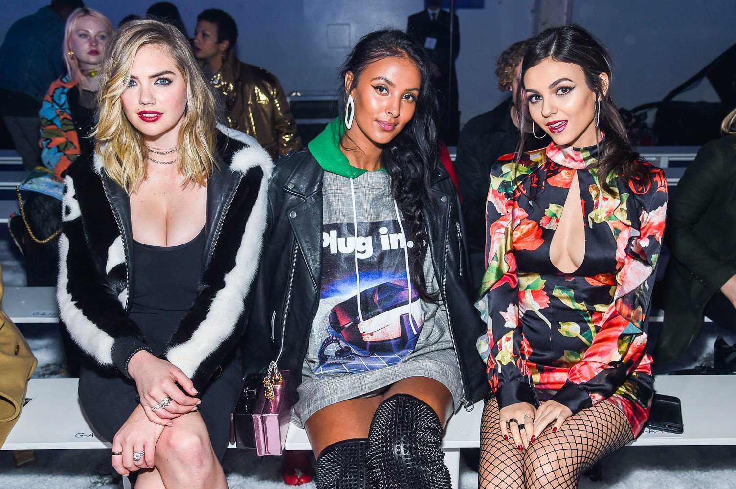 Kate Upton and Victoria Justice at Philipp Plein Fashion Show in New York