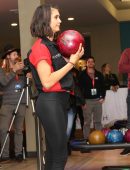 Nina Dobrev Bowling at The Inaugural Mammoth Film Festival