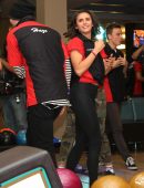 Nina Dobrev Bowling at The Inaugural Mammoth Film Festival