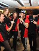 Nina Dobrev Bowling at The Inaugural Mammoth Film Festival