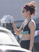 Sarah Hyland Outside a Gym in LA