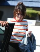 Selena Gomez Outside an IHOP in Encino
