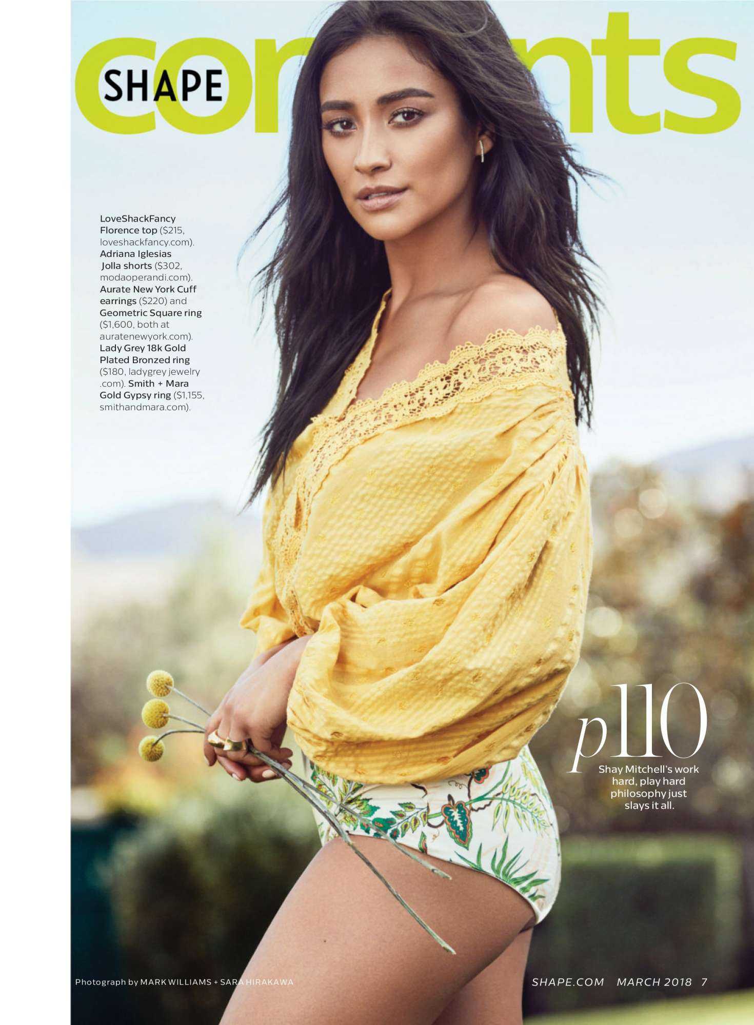 Shay Mitchell in Shape Magazine - March 2018