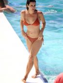 Rachael Gouvignon in Orange Bikini in Sydney