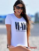 Claudia Romani for Bikini Photoshoot at the Beach in Miami