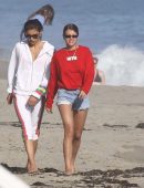 Sofia Richie in Shorts on the Beach in Malibu