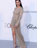 Adriana Lima in Transparent Dress at amfAR's 25th Cinema Against AIDS Gala, 71st CFF