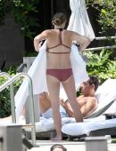 Ashley Greene in Bikini at a Pool in Miami