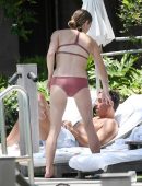 Ashley Greene in Bikini at a Pool in Miami