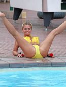Danniella Westbrook in Bikini at a Pool in Spain
