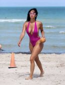 Draya Michele Booty in Swimsuit in Miami