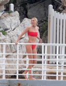 Elsa Hosk Booty in Red Bikini in Antibes