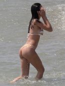 Federica Nargi Booty in Bikini at Beach in Mykonos