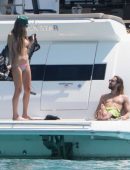 Heidi Klum in Bikini on a Boat in Cannes