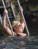 Hofit Golan in Bikini at Eden Roc Hotel In Antibes