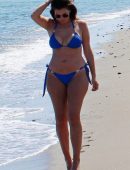Imogen Thomas in Bikini on a Beach in Marbella