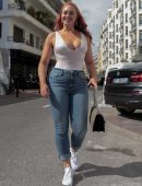 Iskra Lawrence Out and About Candids in Cannes