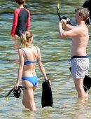 Jamie King in Blue Bikini on Vacation in Hawaii