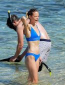 Jamie King in Blue Bikini on Vacation in Hawaii