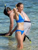 Jamie King in Blue Bikini on Vacation in Hawaii