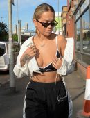 Rita Ora Cleavage Candids in Manchester