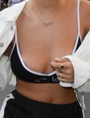 Rita Ora Cleavage Candids in Manchester