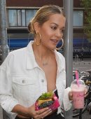 Rita Ora Cleavage Candids in Manchester