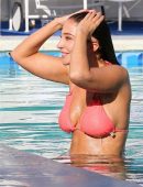 Tulisa Contostavlos in Bikini at Pool at the Standard Hotel, LA