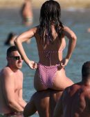 Amy Jackson in Bikini at the Beach in Mykonos
