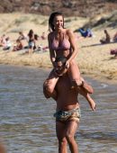 Amy Jackson in Bikini at the Beach in Mykonos
