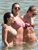 Amy Jackson in Bikini at the Beach in Mykonos