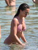 Amy Jackson in Bikini at the Beach in Mykonos