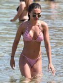 Amy Jackson in Bikini at the Beach in Mykonos
