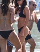 Amy Jackson and Kimberley Garner in Bikini at the Beach in Mykonos, Greece