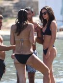 Amy Jackson and Kimberley Garner in Bikini at the Beach in Mykonos, Greece