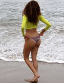 Blanca Blanco Pokies in Bikini at the Beach in Malibu