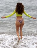 Blanca Blanco Pokies in Bikini at the Beach in Malibu