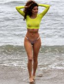 Blanca Blanco Pokies in Bikini at the Beach in Malibu