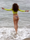 Blanca Blanco Pokies in Bikini at the Beach in Malibu