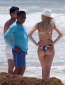 Devon Windsor in Bikini at the Beach in Tulum