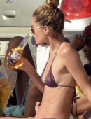Doutzen Kroes Booty in Thong Bikini at Beach in Ibiza