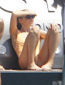 Elsa Hosk in Swimsuit on a Boat in Formentera