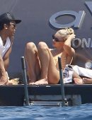 Elsa Hosk in Swimsuit on a Boat in Formentera