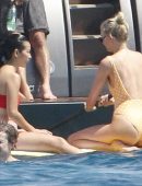 Elsa Hosk in Swimsuit on a Boat in Formentera