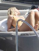 Elsa Hosk in Swimsuit on a Boat in Formentera