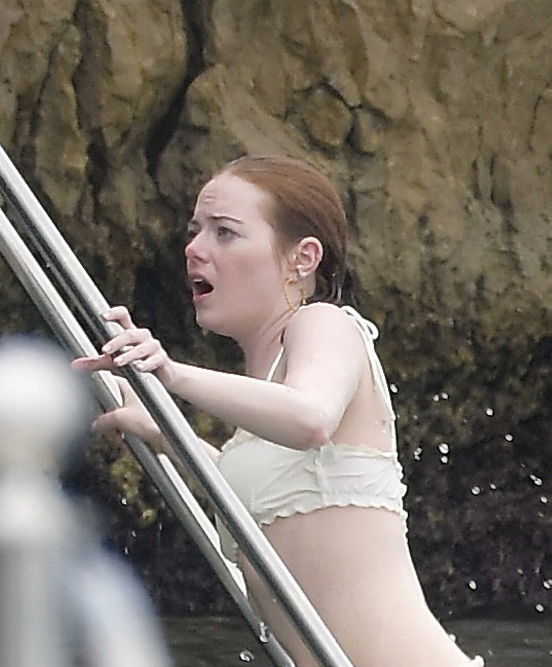 Emma Stone in Bikini in France