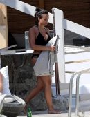 Georgia May Foote in Bikini at a Pool in Mykonos