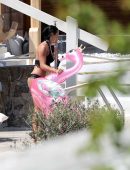 Georgia May Foote in Bikini at a Pool in Mykonos