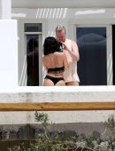 Georgia May Foote in Bikini at a Pool in Mykonos