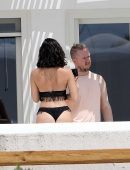 Georgia May Foote in Bikini at a Pool in Mykonos